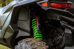 2027 Kawasaki TERYX H2 LIMITED eS FOX 3.0 Live Valve suspension and Firm, Sport, and Comfort mode controls.