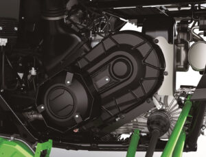 2027 Kawasaki TERYX H2 LIMITED eS CVT transmission housing.